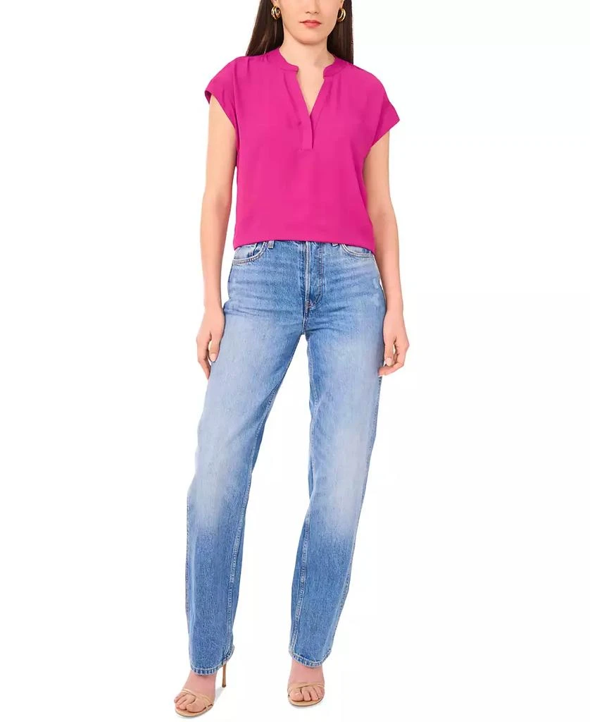 Vince Camuto Women's V-Neck Short-Sleeve Pullover Top 2