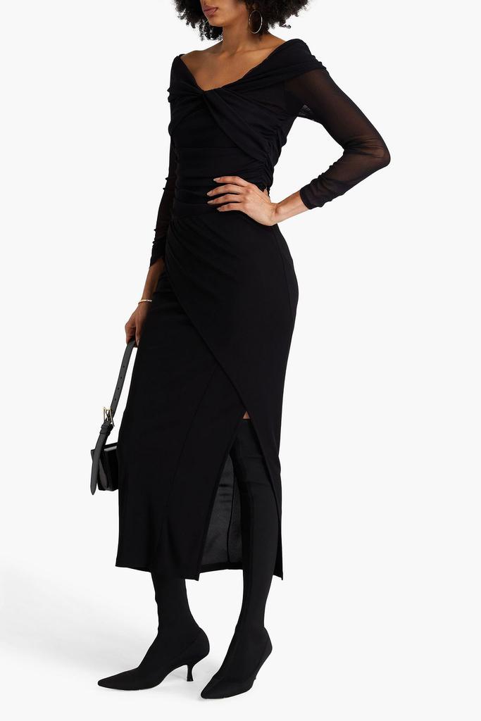 Diane von Furstenberg Archer wrap-effect jersey midi skirt