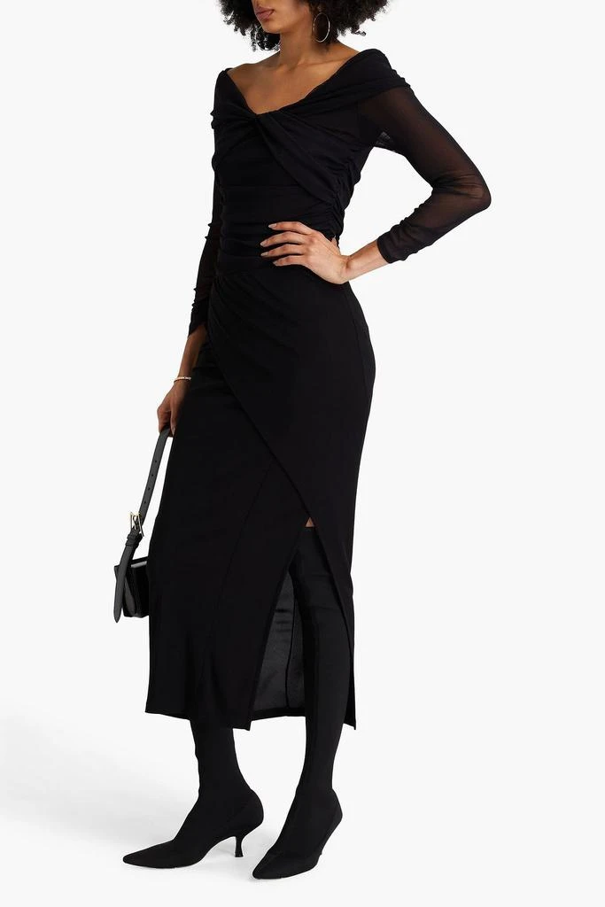 DIANE VON FURSTENBERG Archer wrap-effect jersey midi skirt 2