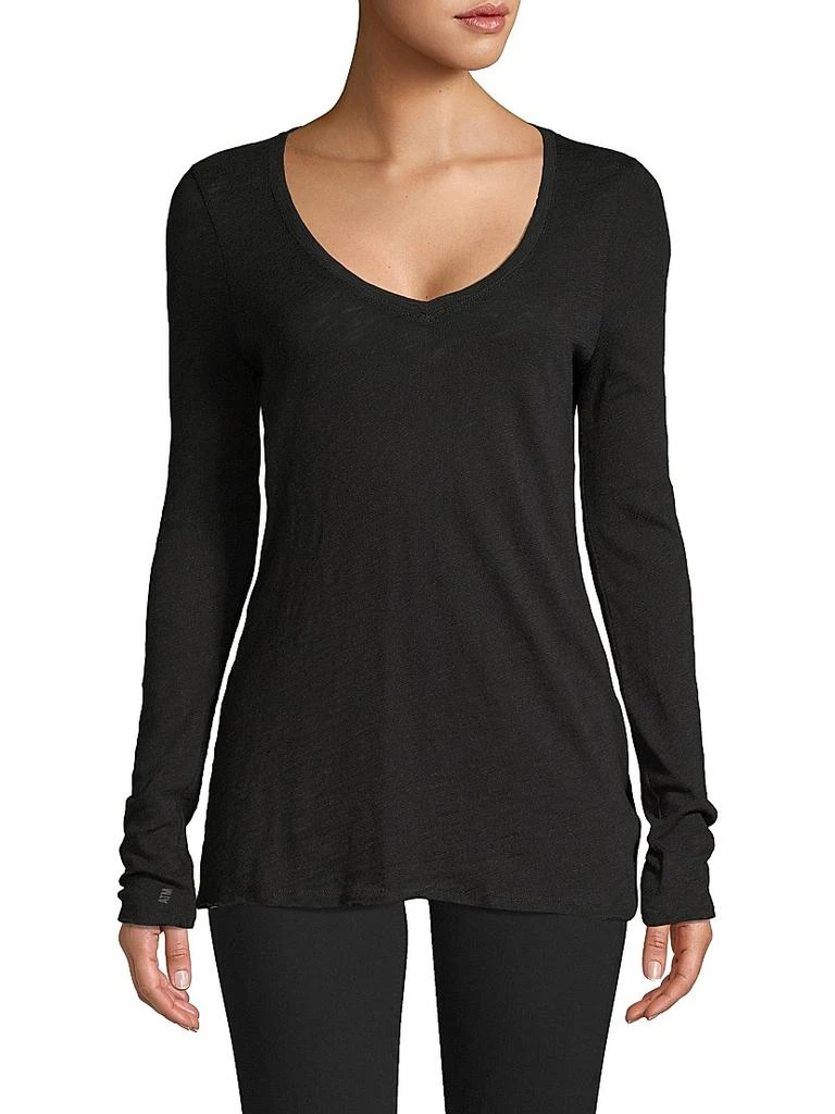 ATM Anthony Thomas Melillo Long-Sleeve V-Neck Slub Tee 3