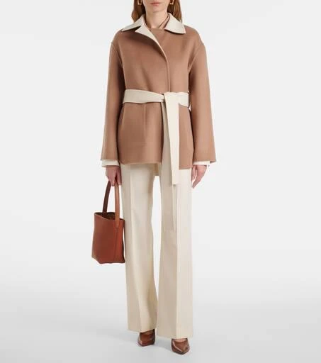 Joseph Arnold wool, cashmere, and silk wrap coat 2