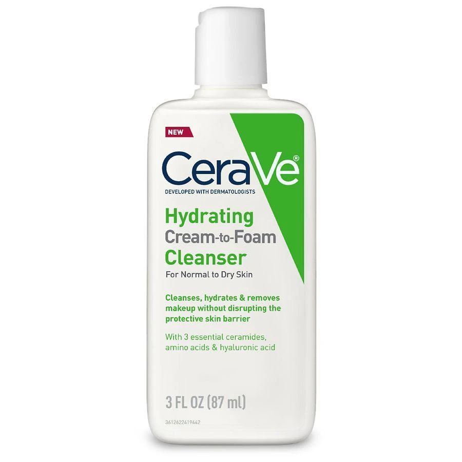 CeraVe Hydrating Cream-to-Foam Face Cleanser 1