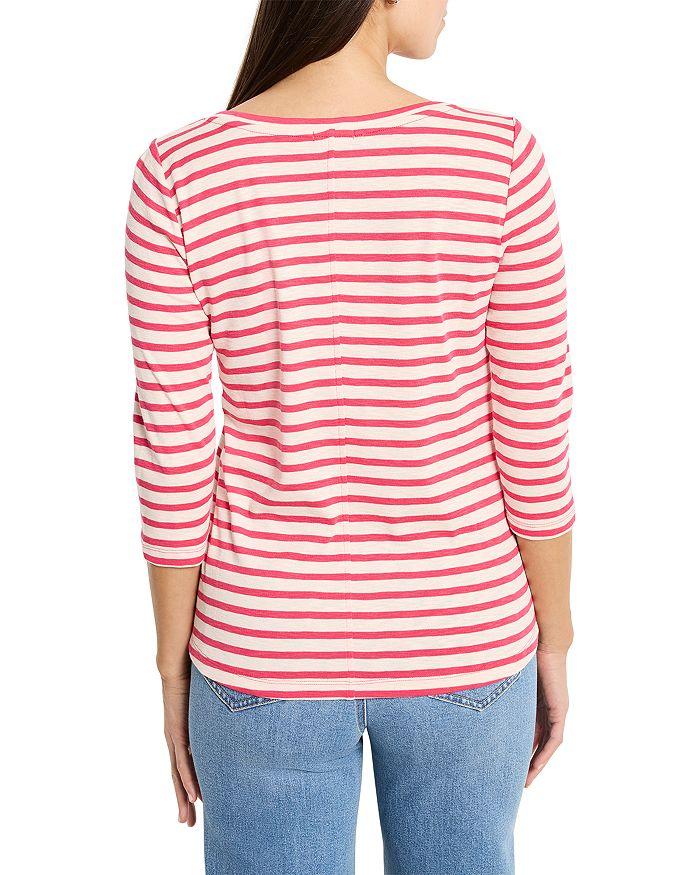 NZT BY NIC+ZOE Stripe Boat Neck Tee