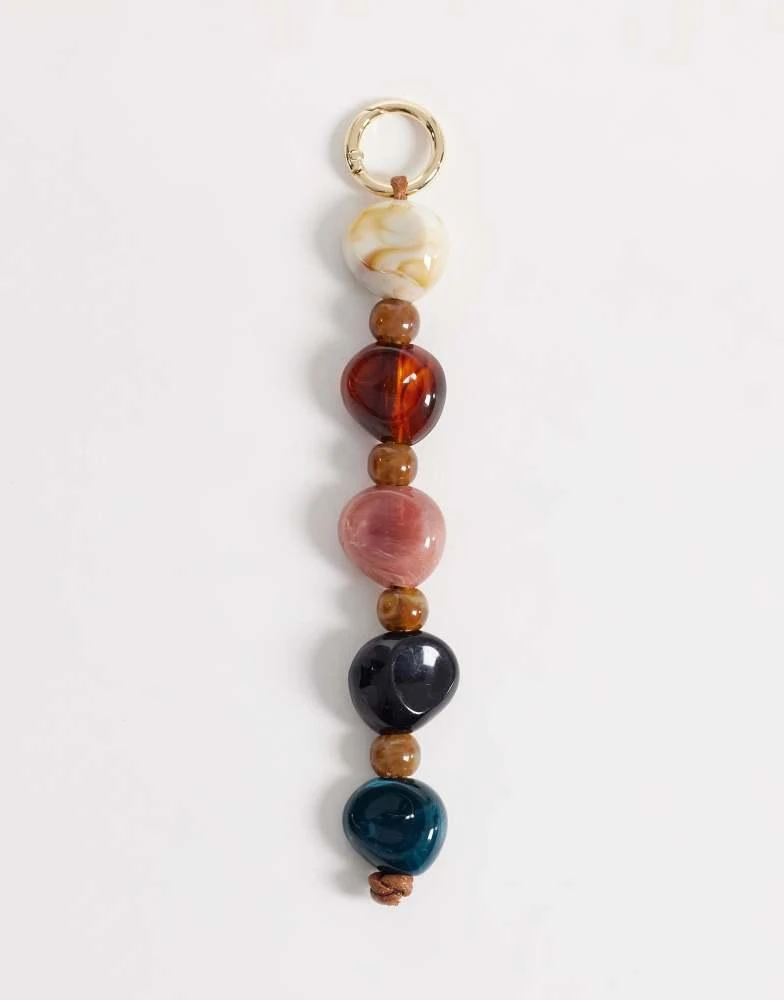 ASOS ASOS DESIGN resin bead bag charm in multi