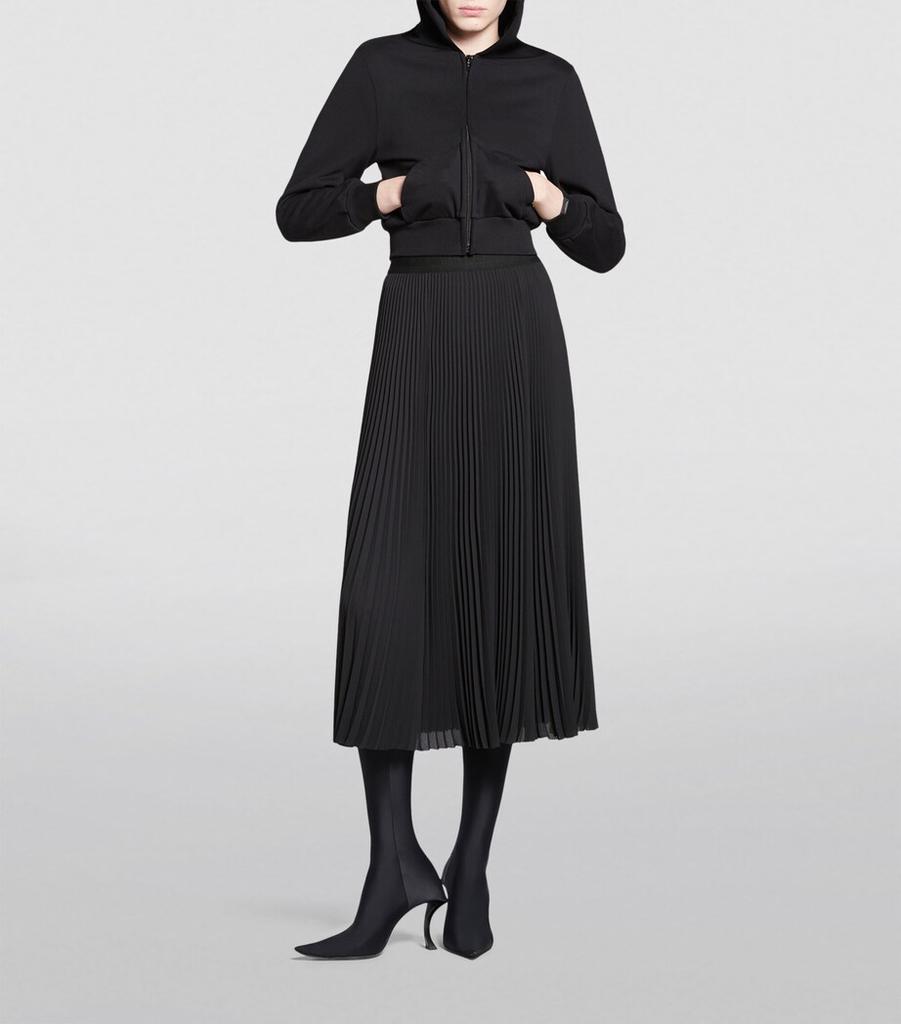 Balenciaga Elasticated-Waist Pleated Skirt