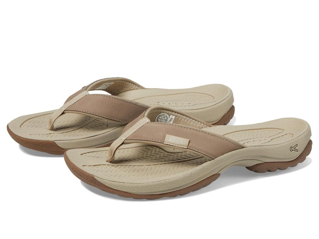 KEEN｜kona flip TG （26cm） Women's Kona Leather Flip-Flop | Silver | KEEN Footwear