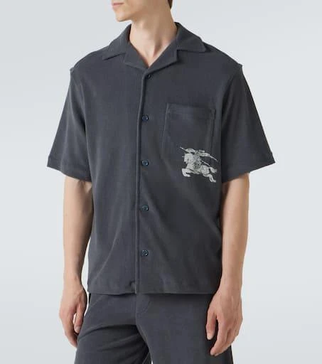 Burberry EKD cotton terry bowling shirt 3