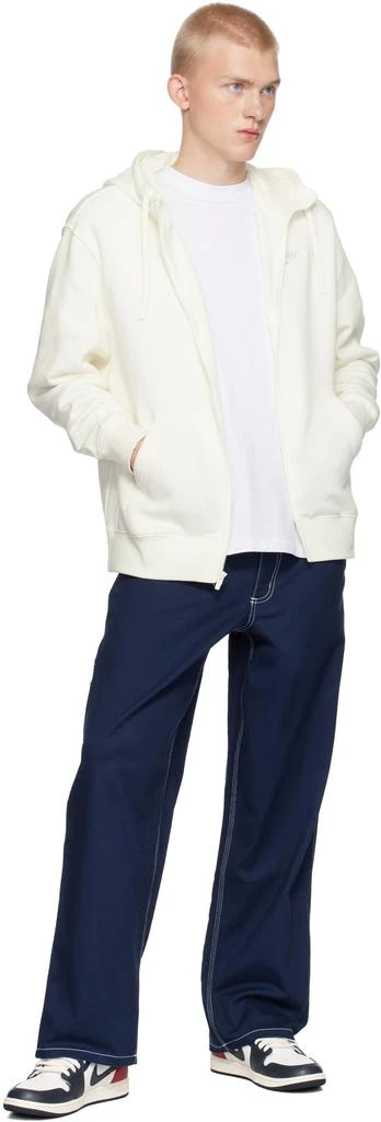 NIKE White Sportswear Club Fleece Hoodie 4