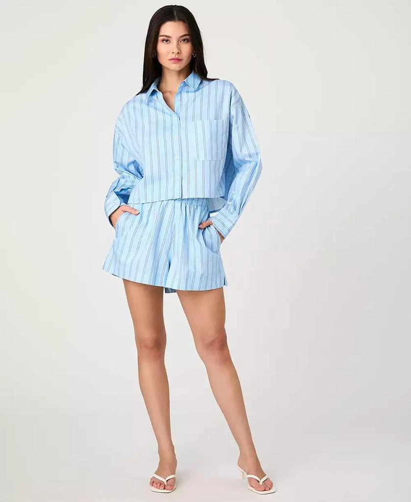 French Connection Women's Lorenzo Striped Cropped Shirt 5