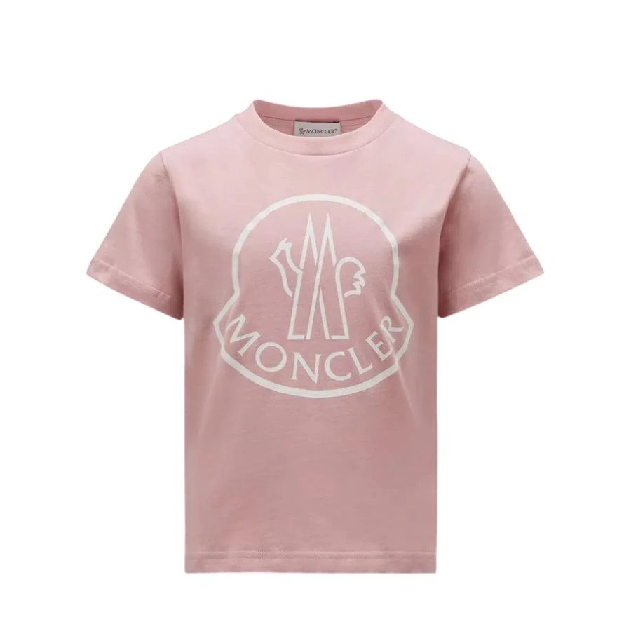 Moncler Kids Logo Print Cotton T-Shirt 1