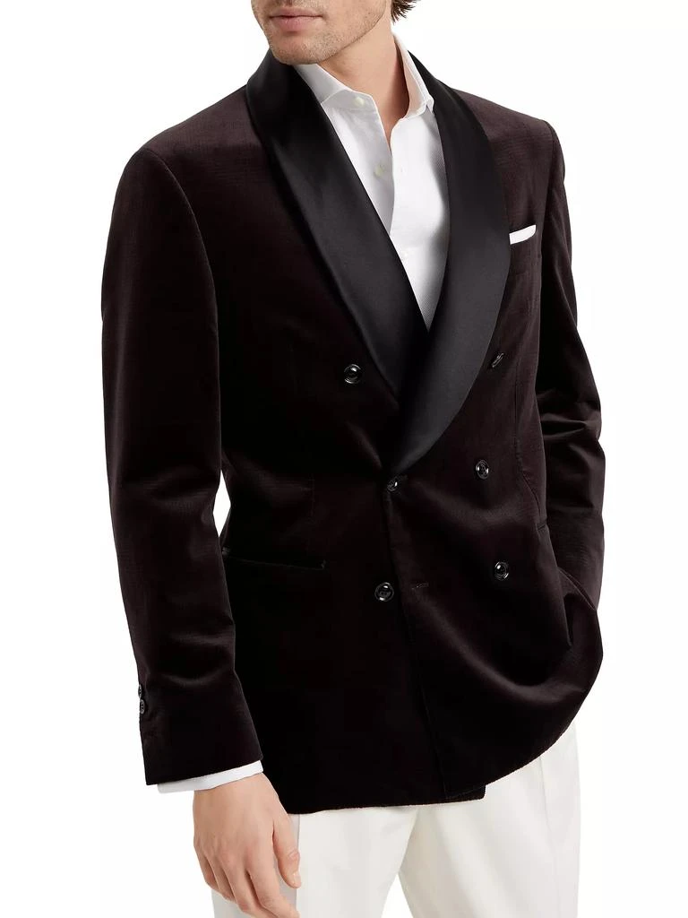 Brunello Cucinelli One and a Half Breasted Tuxedo Jacket with Shawl Lapels 2