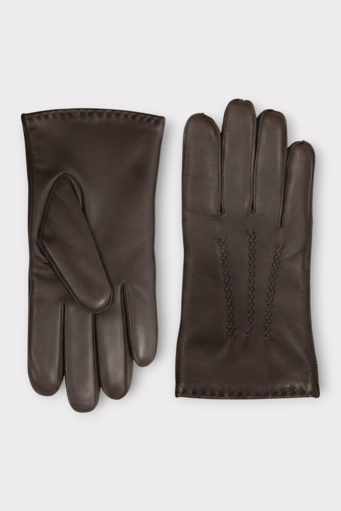 Infinity Leather Men’s Brown Italian Leather Warm Wool Lining Winter Stich Design Riding Driving Casual Gloves