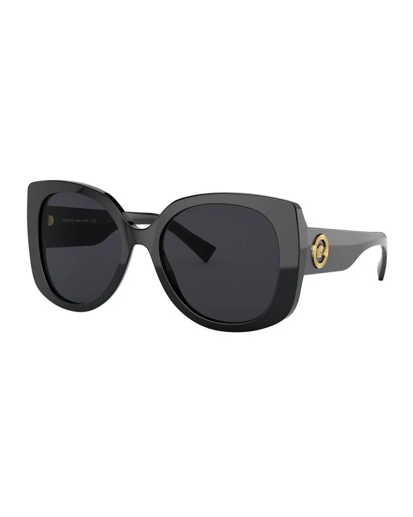 Versace Rectangle Acetate Sunglasses w/ Medusa Temples 1