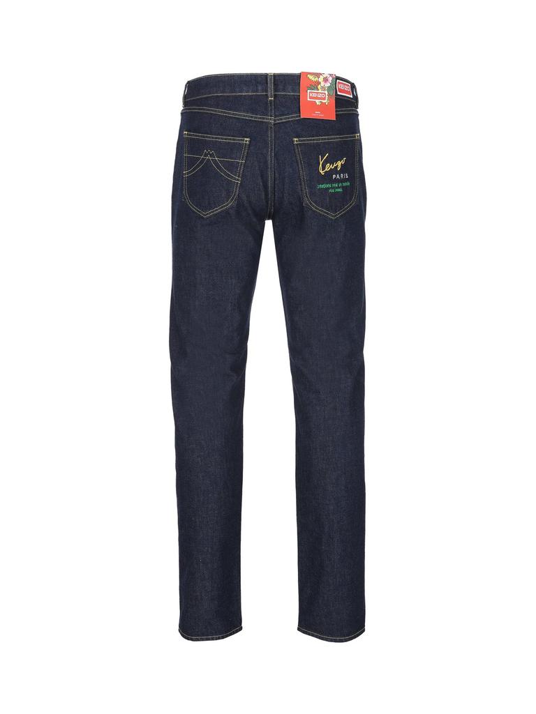 Kenzo Kenzo Logo Patch Belt-Looped Jeans