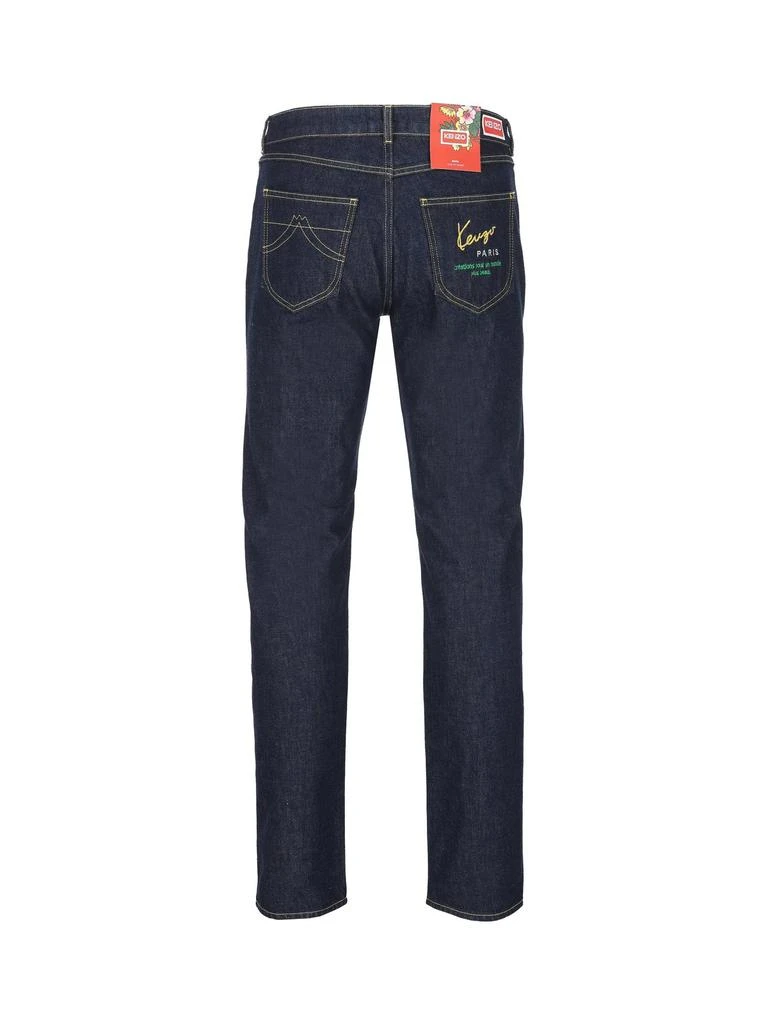 Kenzo Kenzo Logo Patch Belt-Looped Jeans 2