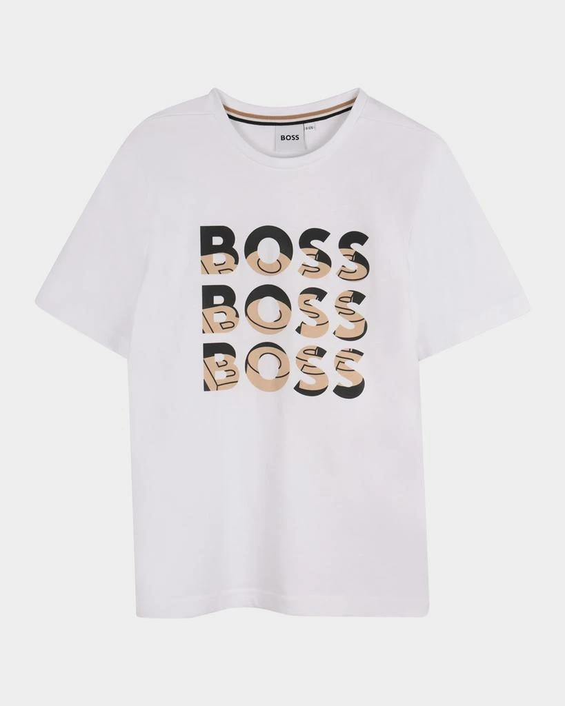 Hugo Boss Boy's Multi Logo Short-Sleeve T-Shirt, Size 14-16 1