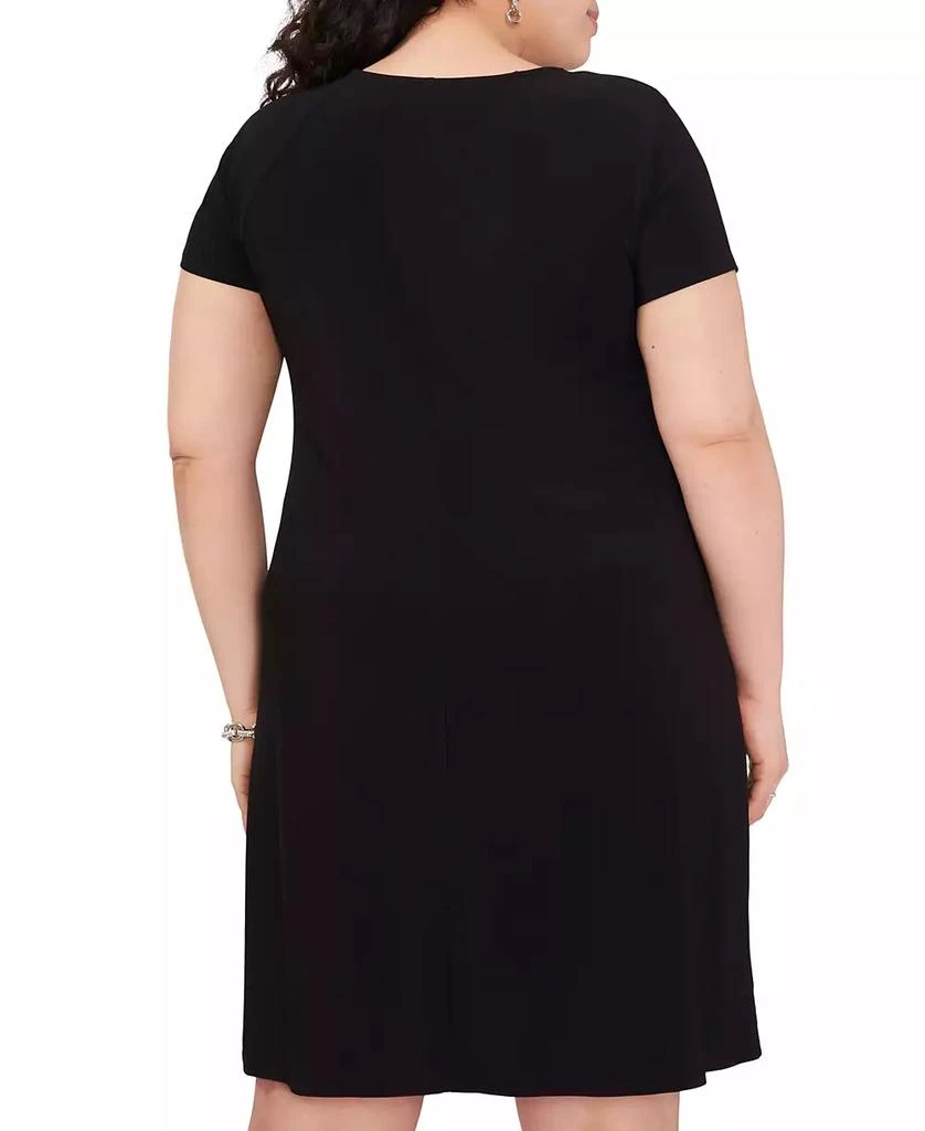 MSK Plus Size Scoop-Neck Grommet-Trim Swing Dress 4