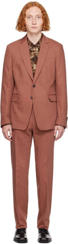 Dries Van Noten Red Cotton & Linen Suit 1