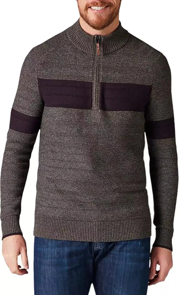 SmartWool Smartwool Men's Ripple Ridge Stripe Half Zip Pullover Sweater 1