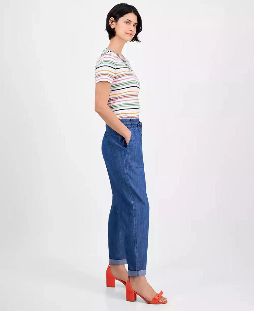 Nautica Jeans Women's Chambray Cuffed Jogger Pants 2