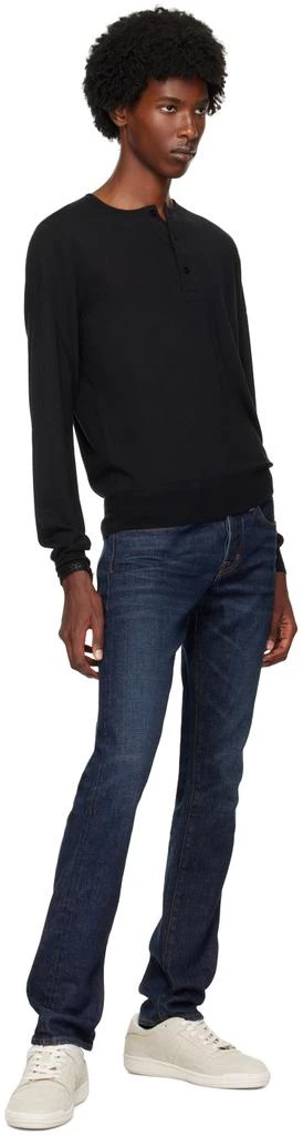 Tom Ford Black Cashmere Henley 4