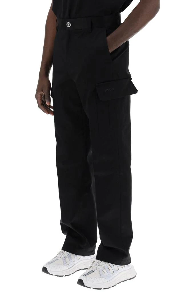 Versace cotton gabardine cargo pants in 4