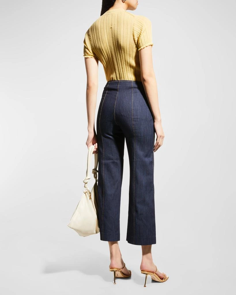 Cinq a Sept Azure Wide-Leg Stitched Pants 5