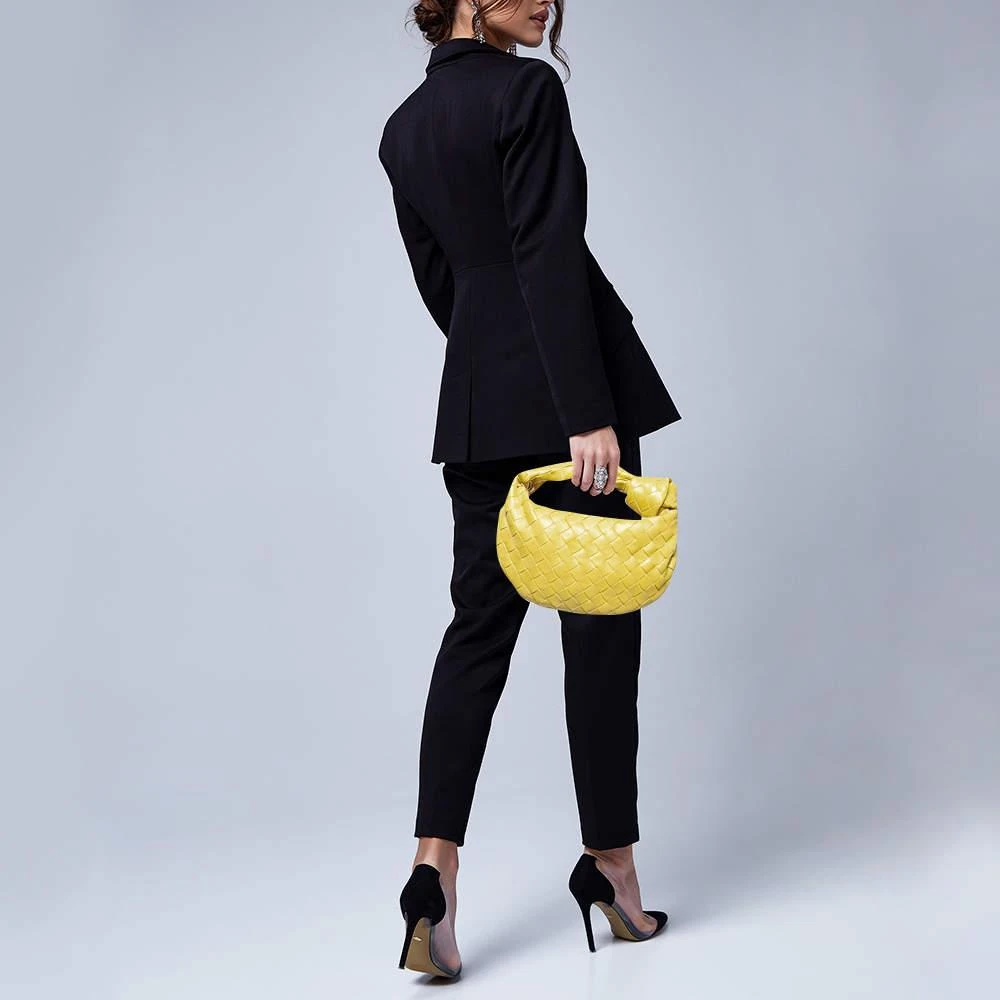 Bottega Veneta Bottega Veneta Yellow Intrecciato Leather Mini BV Jodie Bag 2