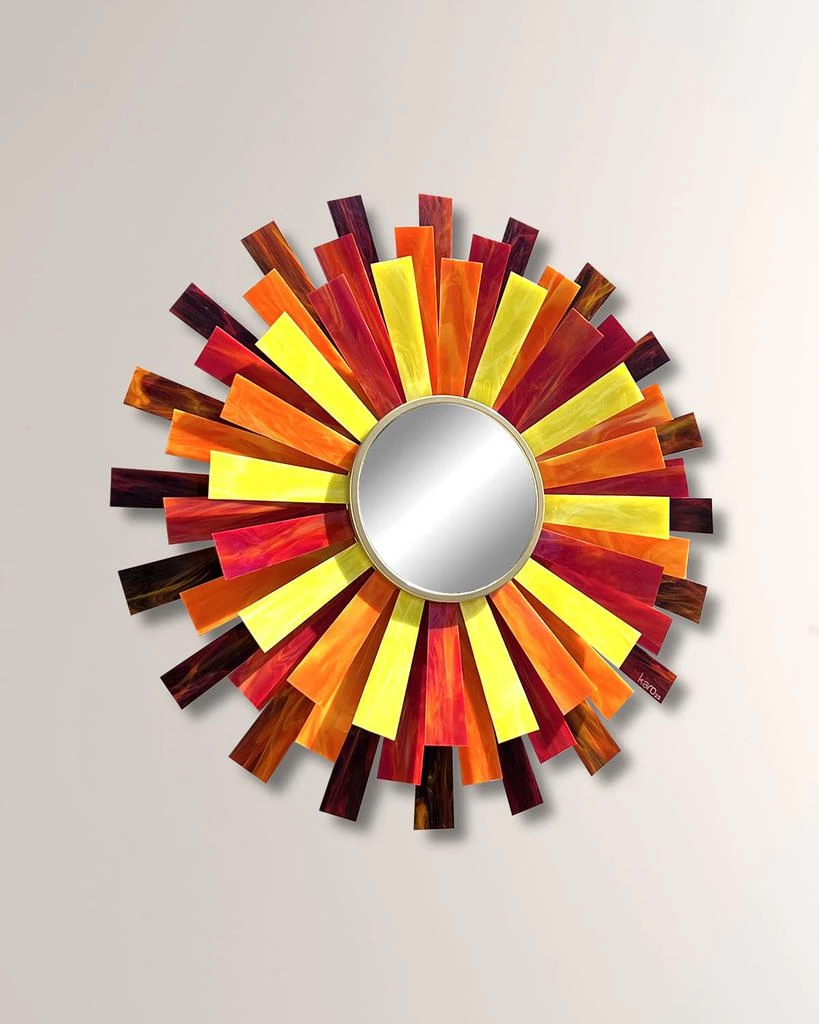 Karo Studios "Sunburst" Sculptural Wall Mirror - 37" 1