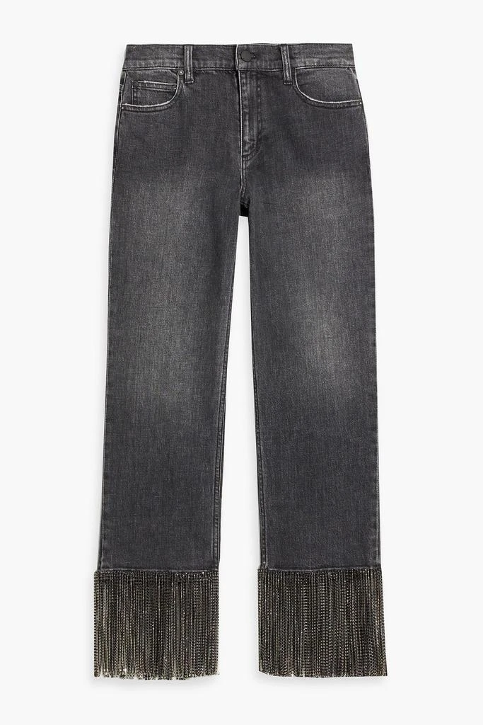 ALICE + OLIVIA JEANS Amazing cropped embellished boyfriend jeans 1