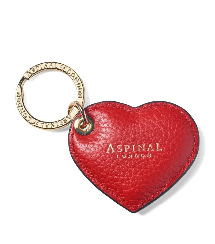 Aspinal of London Leather Heart Keyring 1