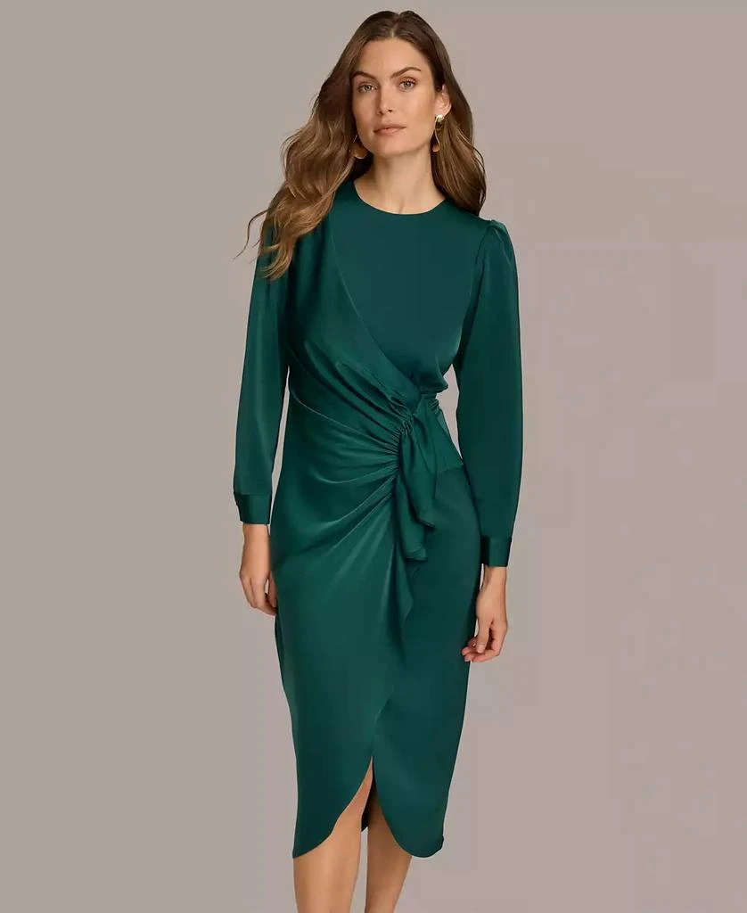 Women's Jewel-Neck Ruffle-Front Dress  On Sale Now with Up to 40% Off |  Discover Exclusive Deals & Savings at BeyondStyle  Authentic Donna Karan  dress|women's fashion|dresses with Limited-Time Discounts, Free Shipping,