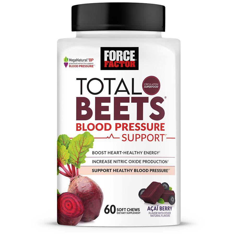Force Factor Total Beets Blood Pressure Support Chews Acai Berry