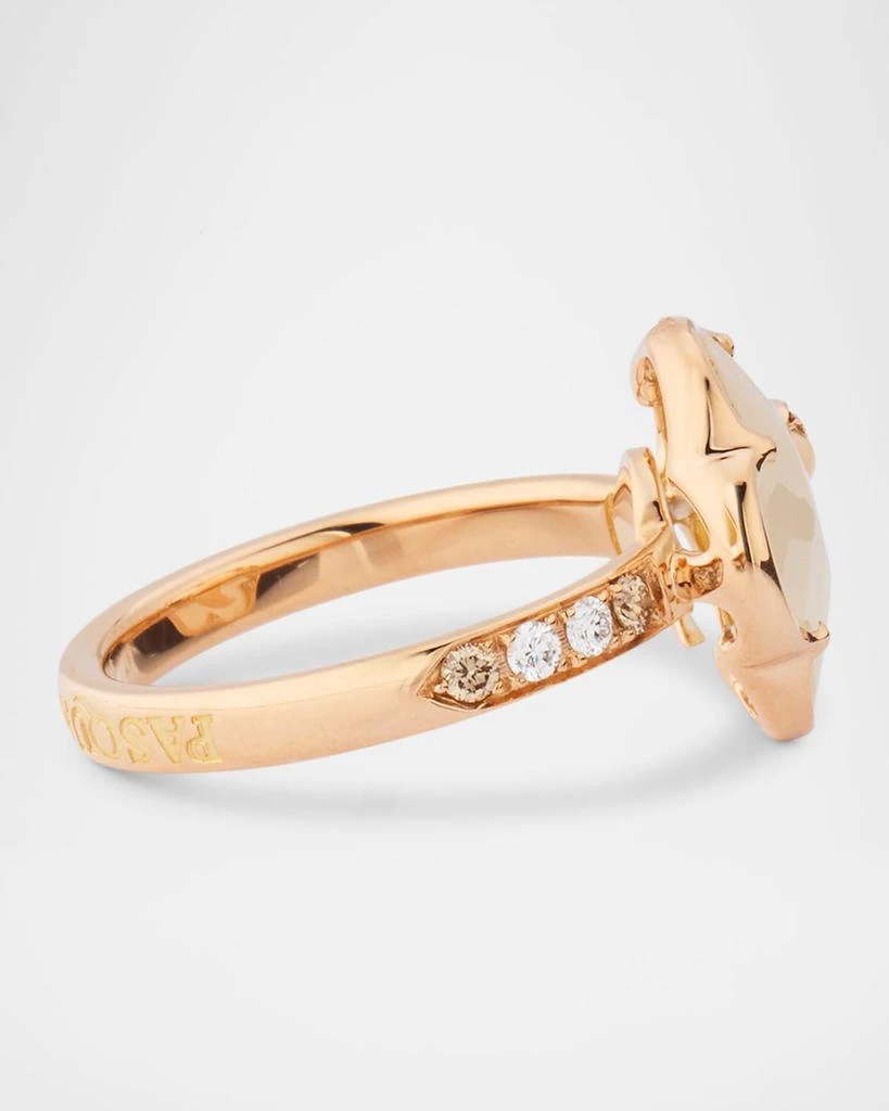Pasquale Bruni Ton Joli 18K Rose Gold Diamond Ring with Moonstone and Mother-of-Pearl 4