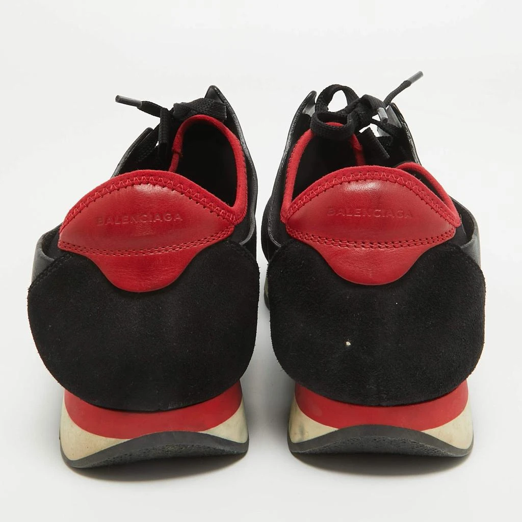 Balenciaga Balenciaga Black/Red Leather and Mesh Race Runner Sneakers Size 42 5
