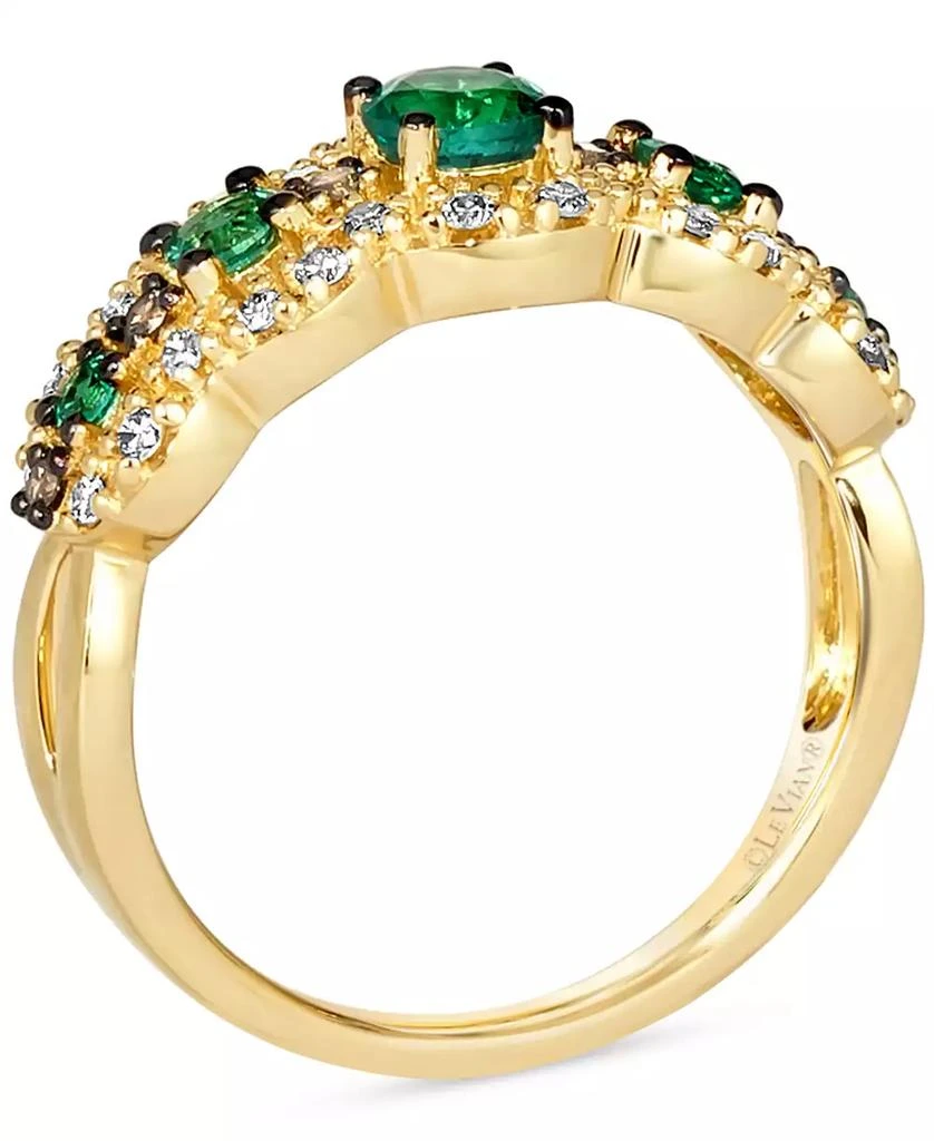 Le Vian Costa Smeralda Emeralds (3/8 ct. t.w.) & Diamond (1/3 ct. t.w.) Scalloped Ring in 14k Gold 3