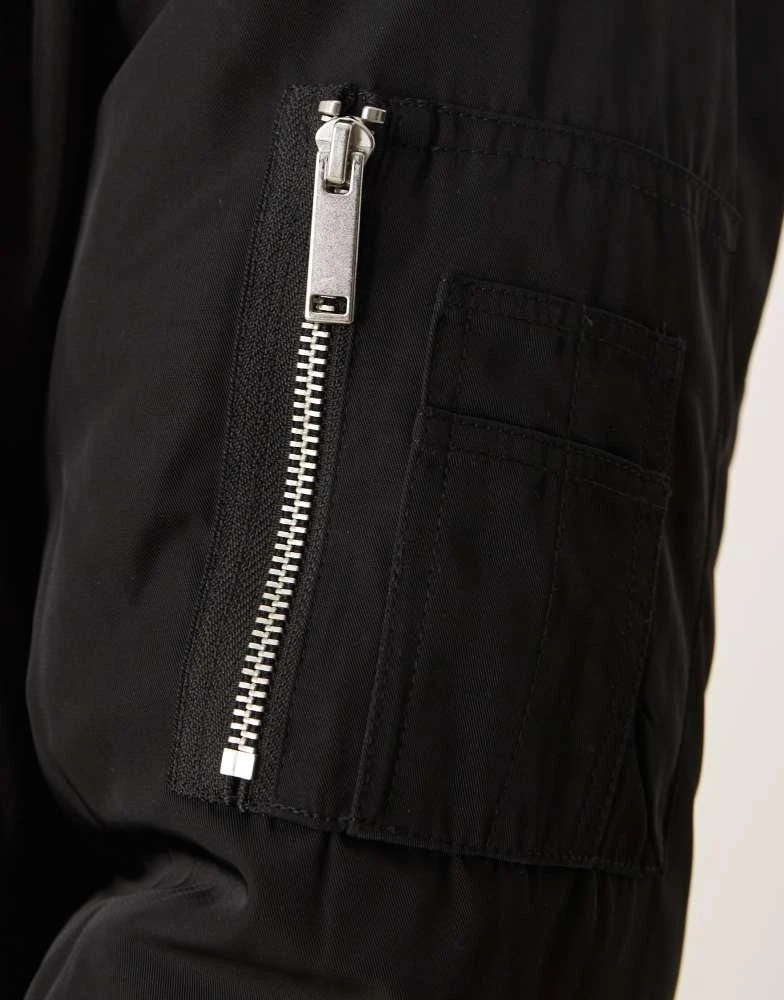 New Look New Look padded bomber jacket in black 2