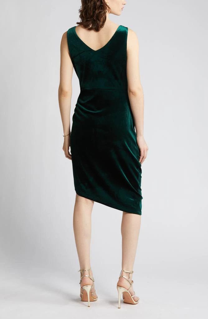 Sam Edelman Drape Neck Stretch Velvet Cocktail Dress 9