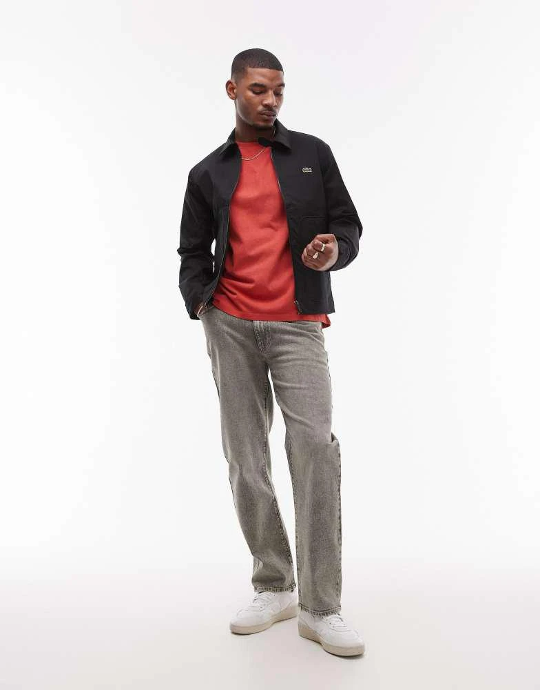 Lacoste Lacoste trucker jacket in black 2