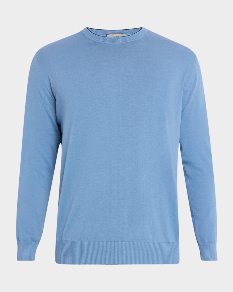 Canali Men's Cotton Tipped Crewneck Sweater