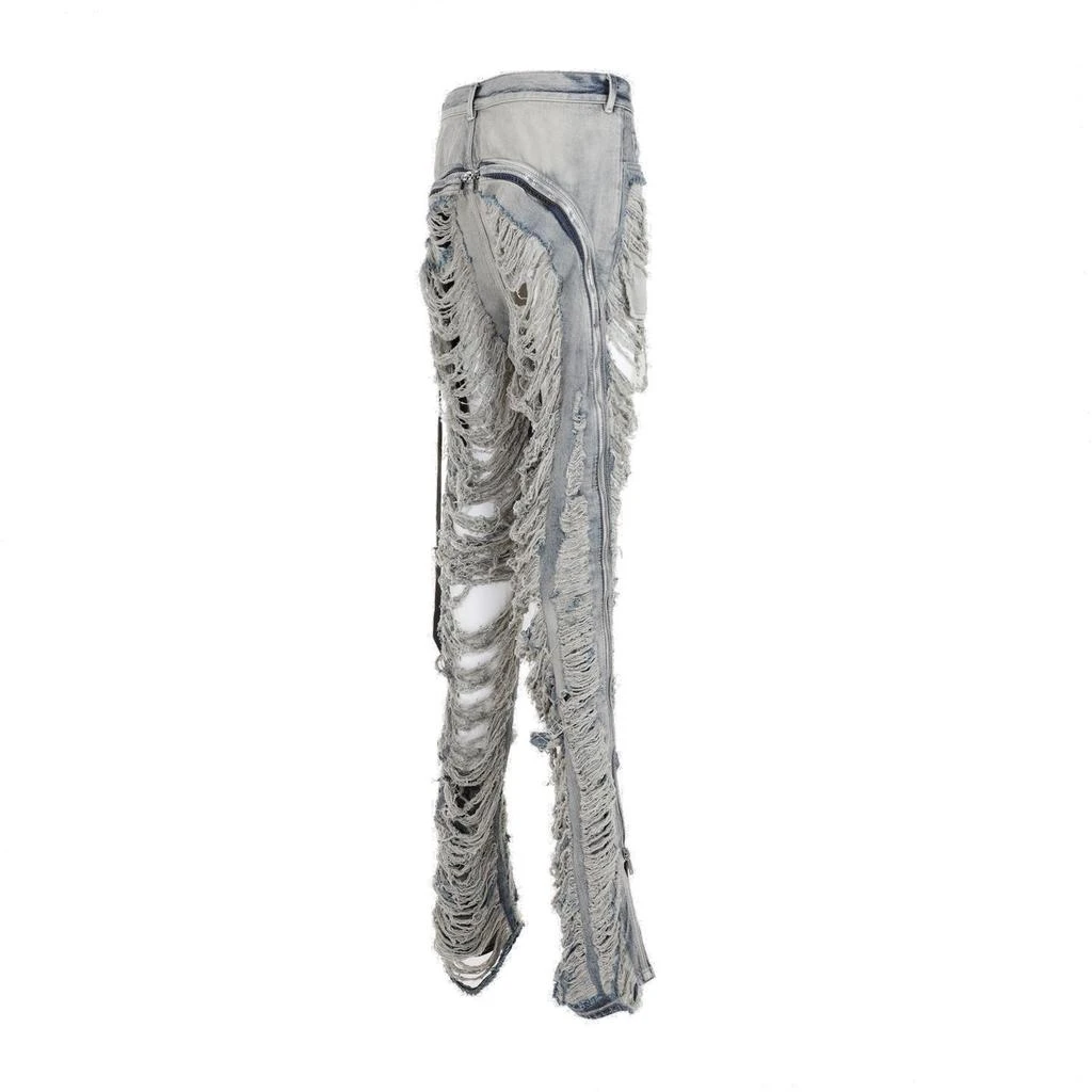 Rick Owens Rick Owens Distressed Zip Detailed Jeans 3