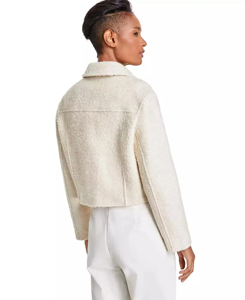Hugo Boss Women's Jabi Tweed Cropped Moto Jacket 2