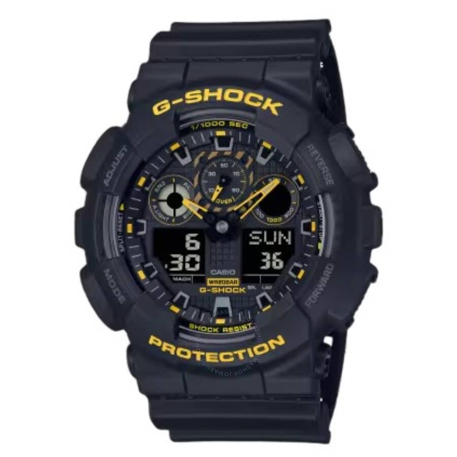 Casio G-Shock Alarm World Time Quartz Analog-Digital Black Dial Men's Watch GA-100CY-1A