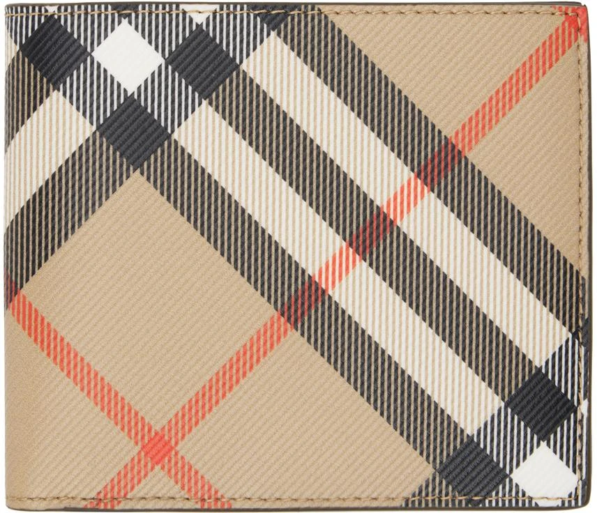 Burberry Tan Check Bifold Wallet 1