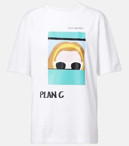 Plan C Printed cotton jersey T-shirt 1