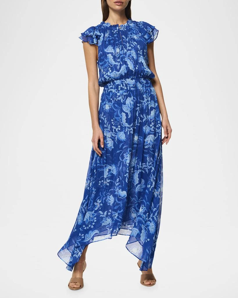 MISA Mariposa Chiffon Midi Dress 2