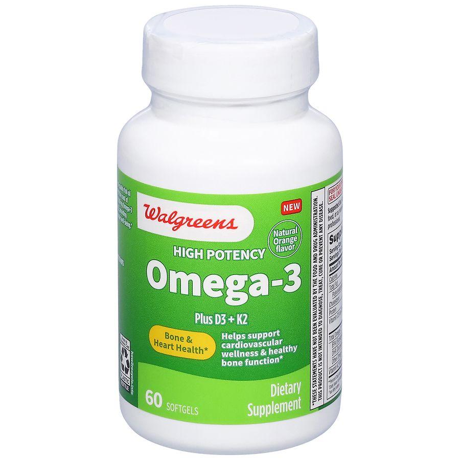 Walgreens Omega-3 Plus D3 + K2 Softgels