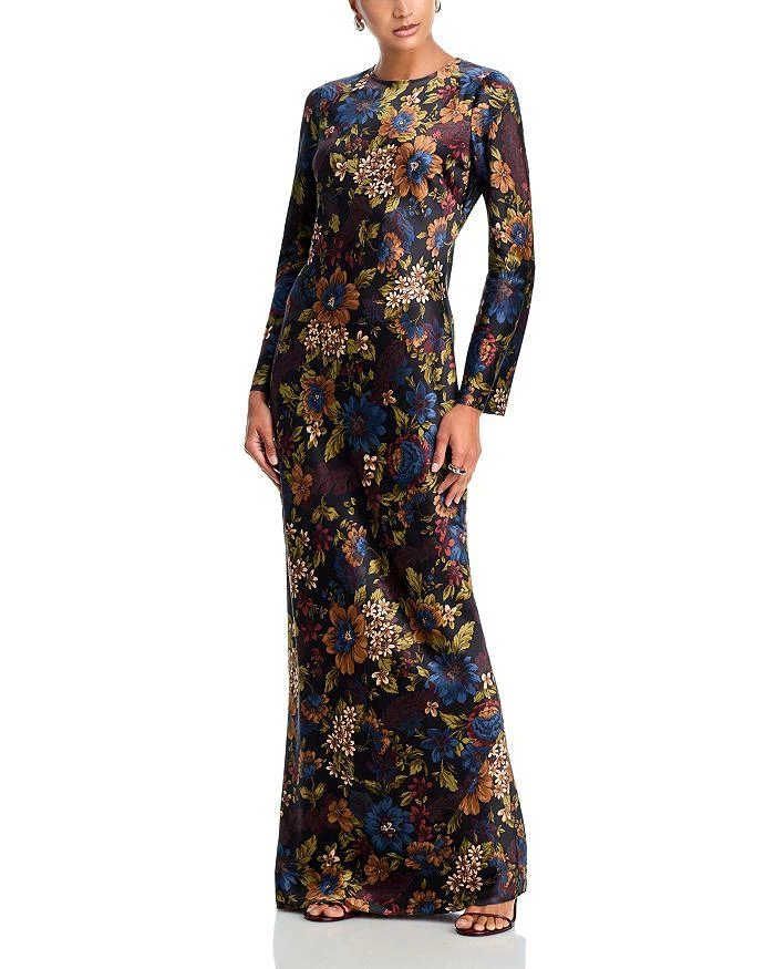 chinese dress ladies Veronica Beard Viela Long-Sleeve Maxi Dress