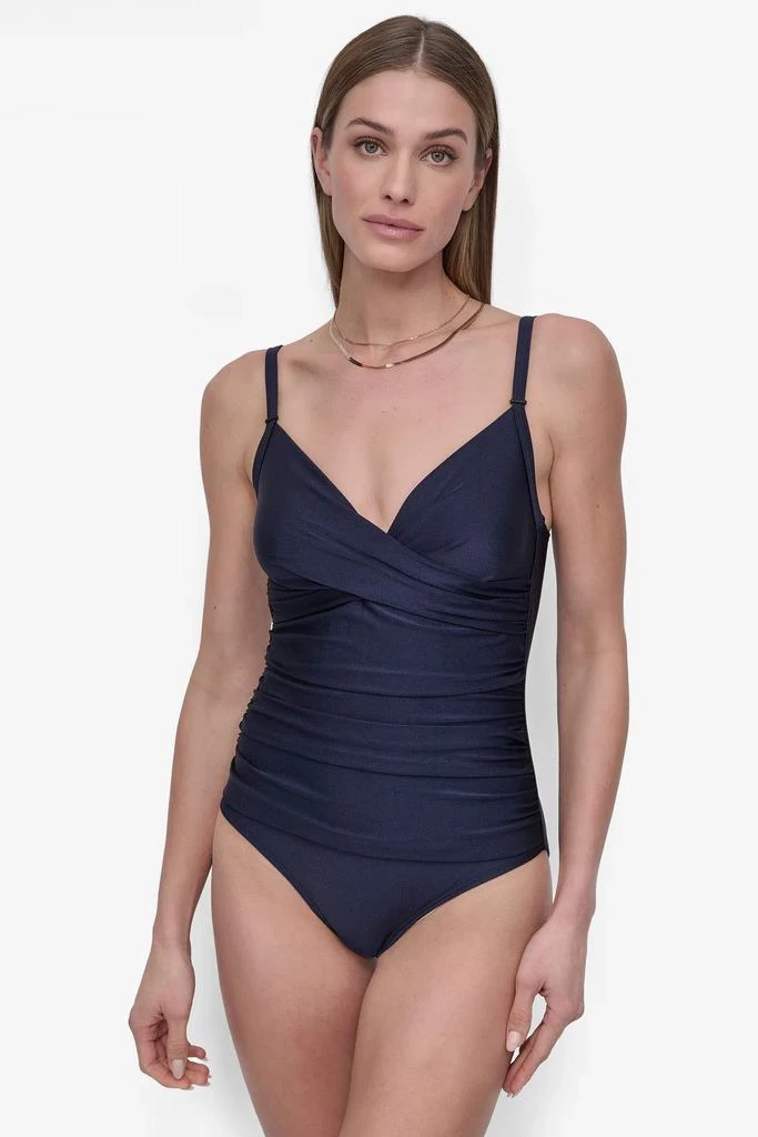 DKNY TWIST WRAP-EFFECT ONE PIECE 1