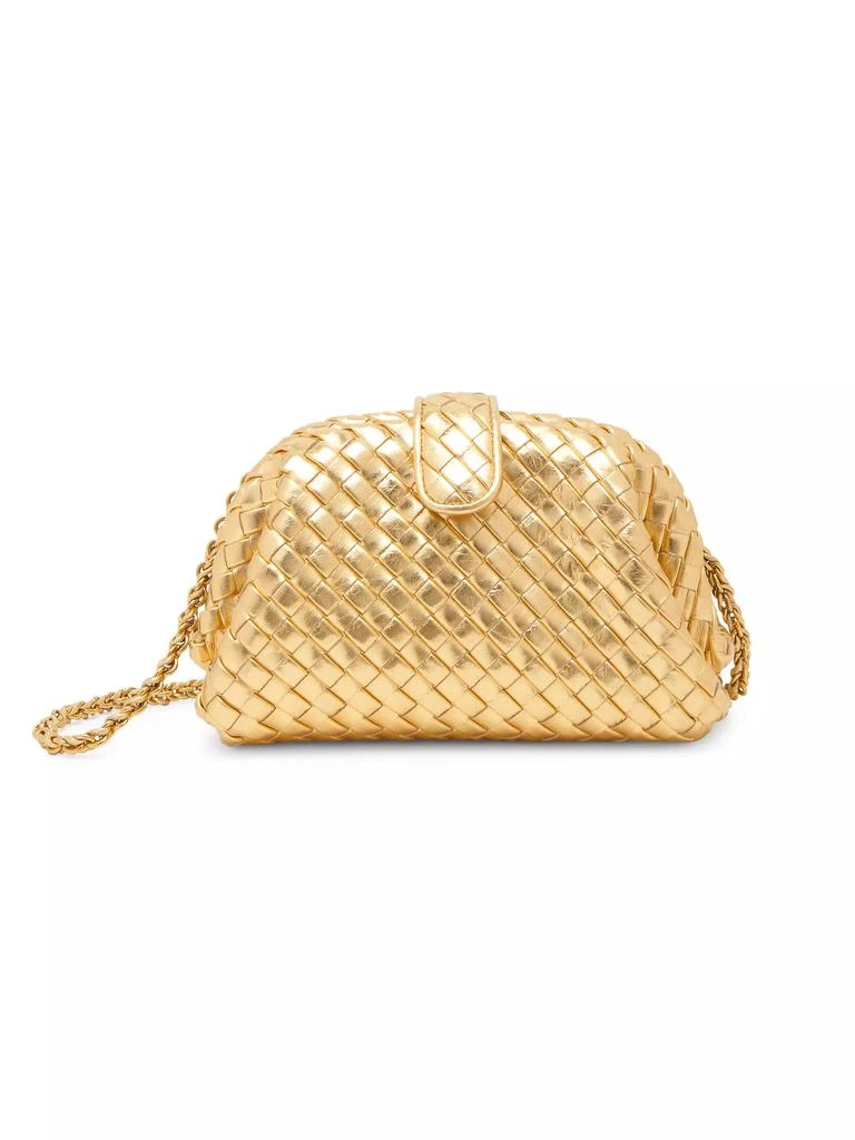 Bottega Veneta Mini Lauren 1980 Metallic Leather Clutch 1
